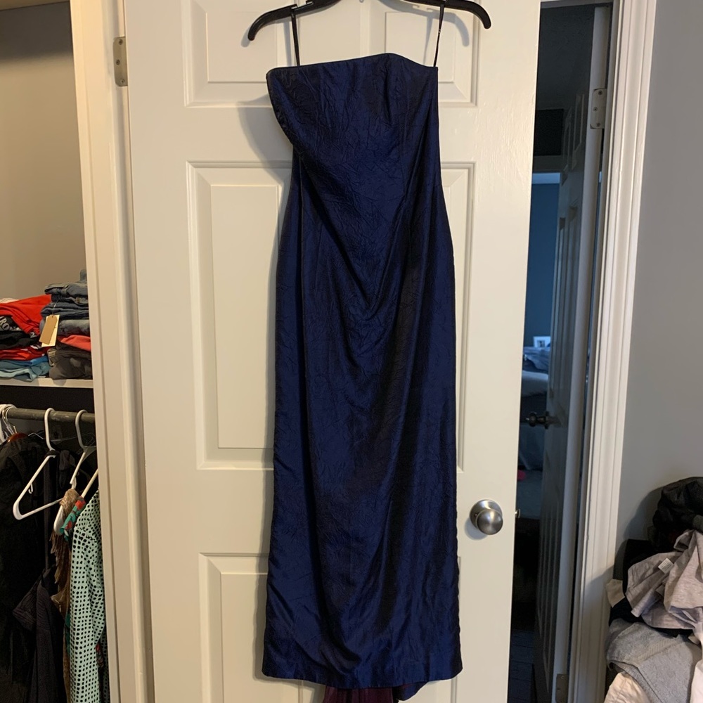 Dark blue formal dress. Size 8. ABS evening.